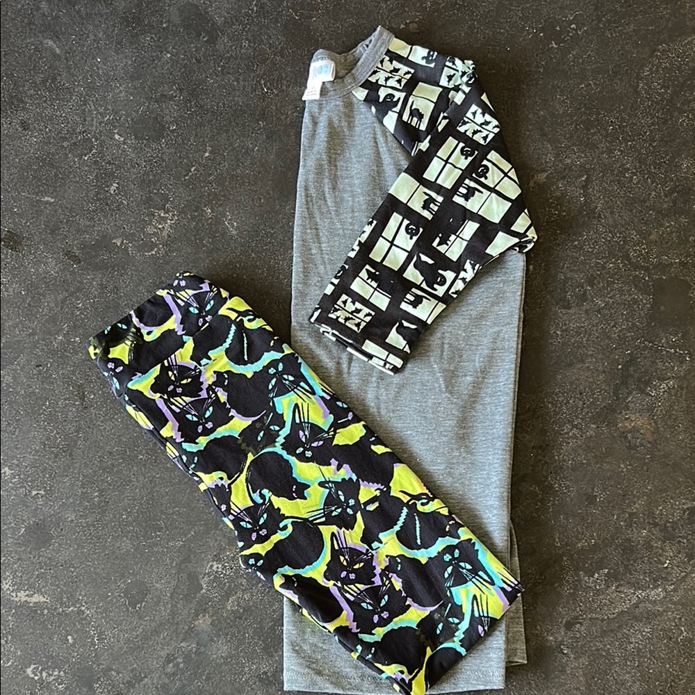 Kids Graphic Halloween Set - Gray and Black